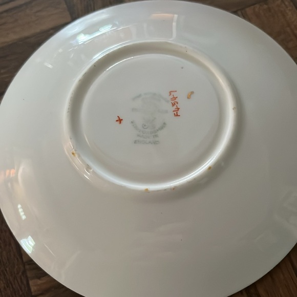 Saucer only! Blue Bow pattern, Crown Staffordshire, England. Rare, collectible! - Picture 2 of 4